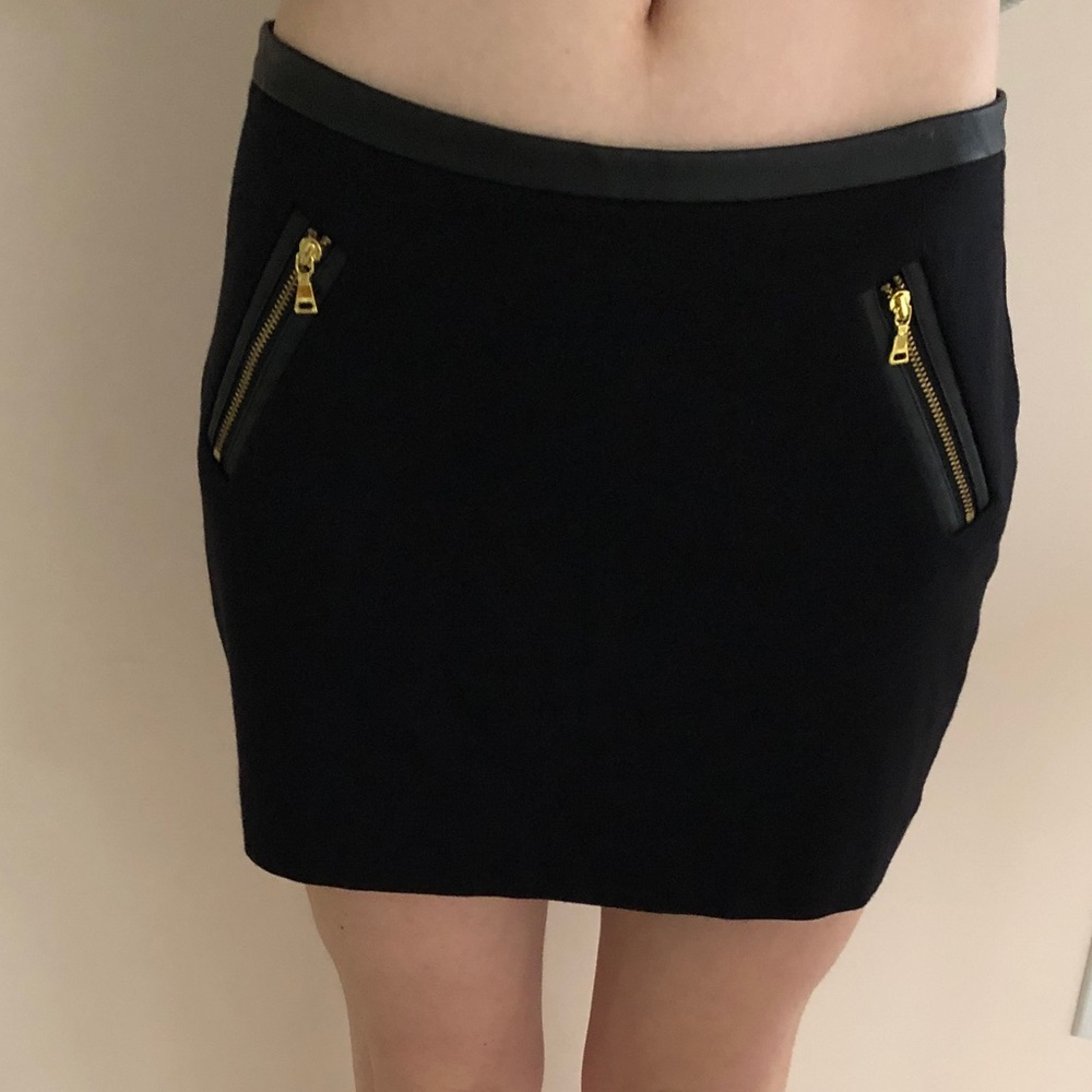 Black mini skirt